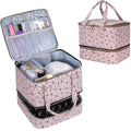 Uross Nail Polish Organizer Bag for 42 Bottles and Lamp