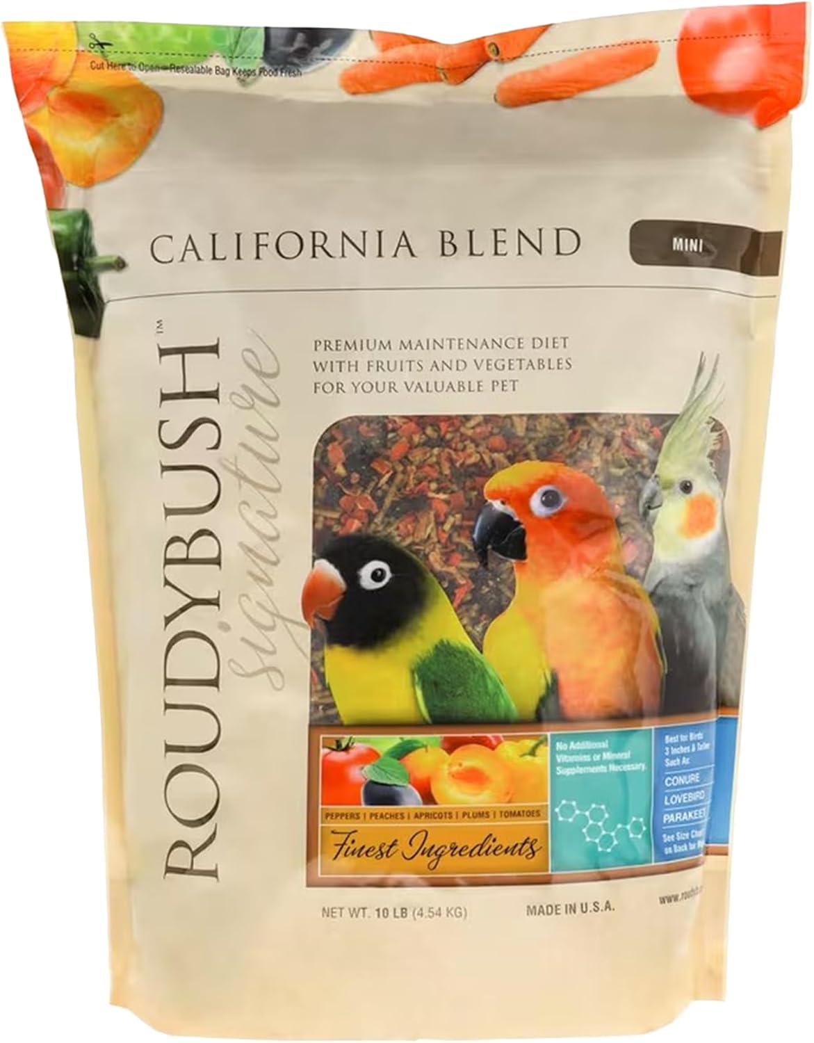 RoudyBush California Blend Pellets for Birds - Nutritious Feed