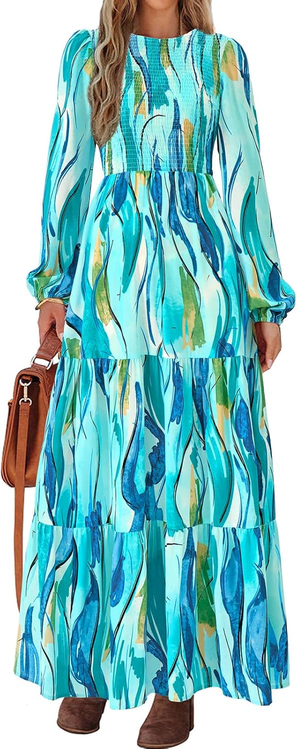 PRETTYGARDEN Women's Floral Maxi Dress for Casual Elegance