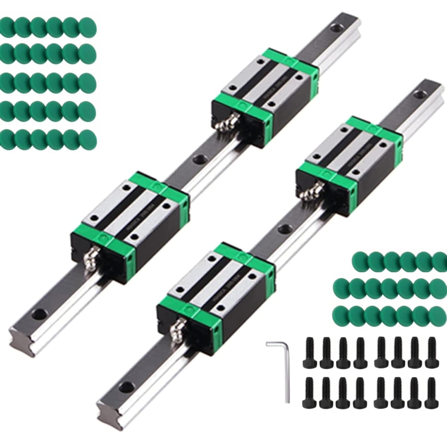 HGR20 Linear Guide Rail 1500mm with Bearing Blocks for CNC