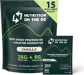 Whey Protein Isolate Packets with Creatine - Travel-Friendly 15-Pack