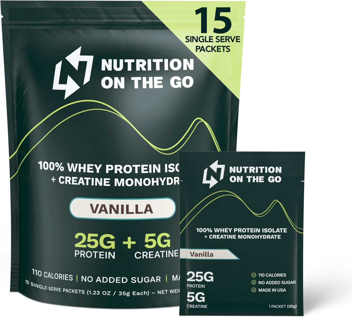 Nutrition On The Go Whey Protein Isolate Packets for Travel