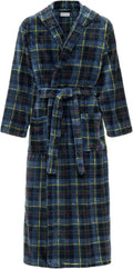 Plush Fleece Hooded Mens Bathrobe for Men - Big & Tall Full Length