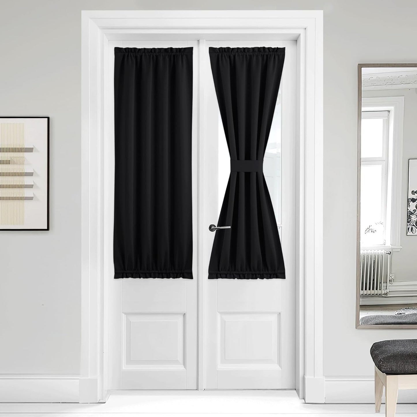 NICETOWN Classroom Privacy Shade, Blackout Door Curtain