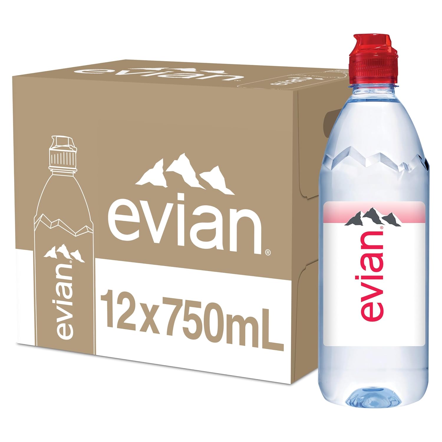 evian Natural Spring Water Bottles for Refreshing Hydration