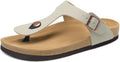 Arch Support Thong Sandals for Women - Comfortable Cork Footbed PAIRS