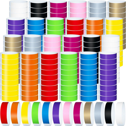2400 Pcs Colored Paper Wristbands for Events - Durable & Reliable