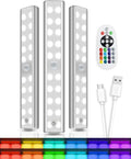 Under Cabinet Lights Rechargeable LED RGB Bar 3-Pack - Dimmable, Timer