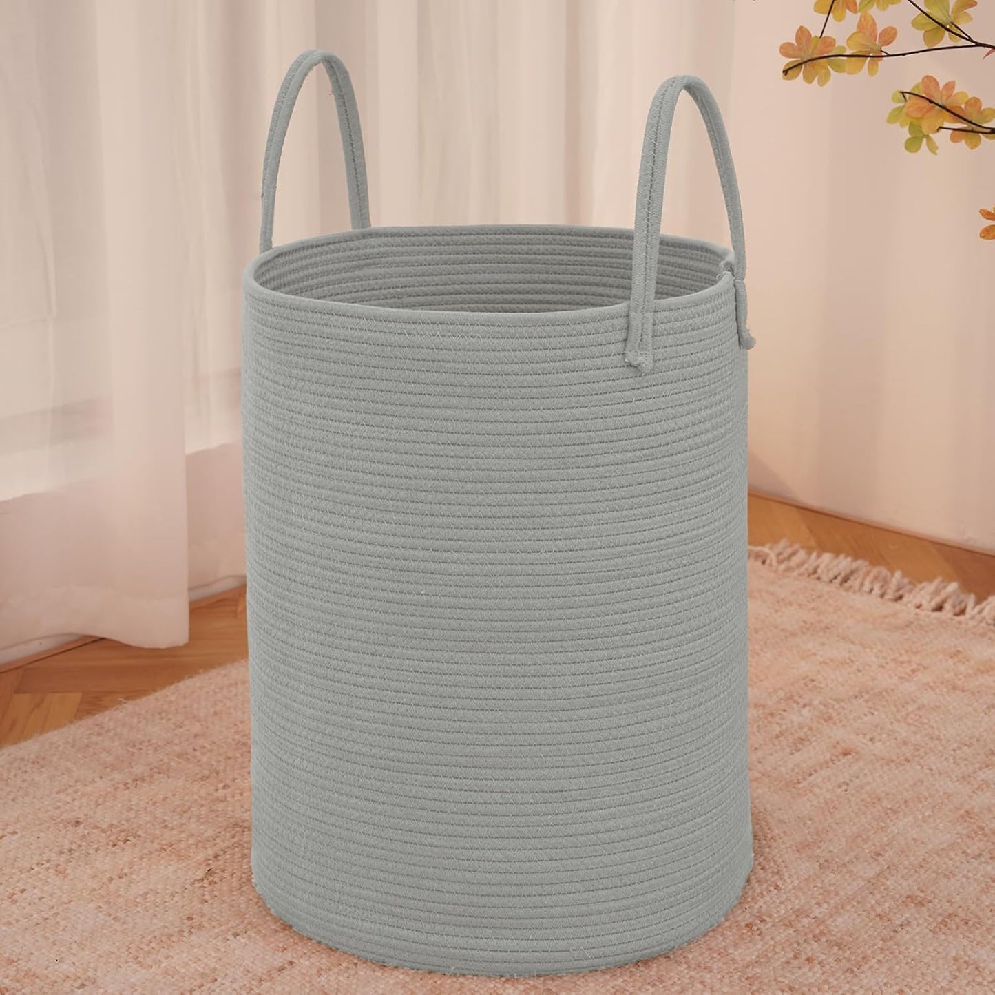 Large Woven Laundry Basket Hamper for Stylish Home Storage