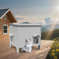 Plastic Outdoor Cat House Weatherproof for Feral Cat - Elevated