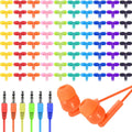 100 Pack Bulk Earbuds for Classroom K-12 - Colorful Student Headphones