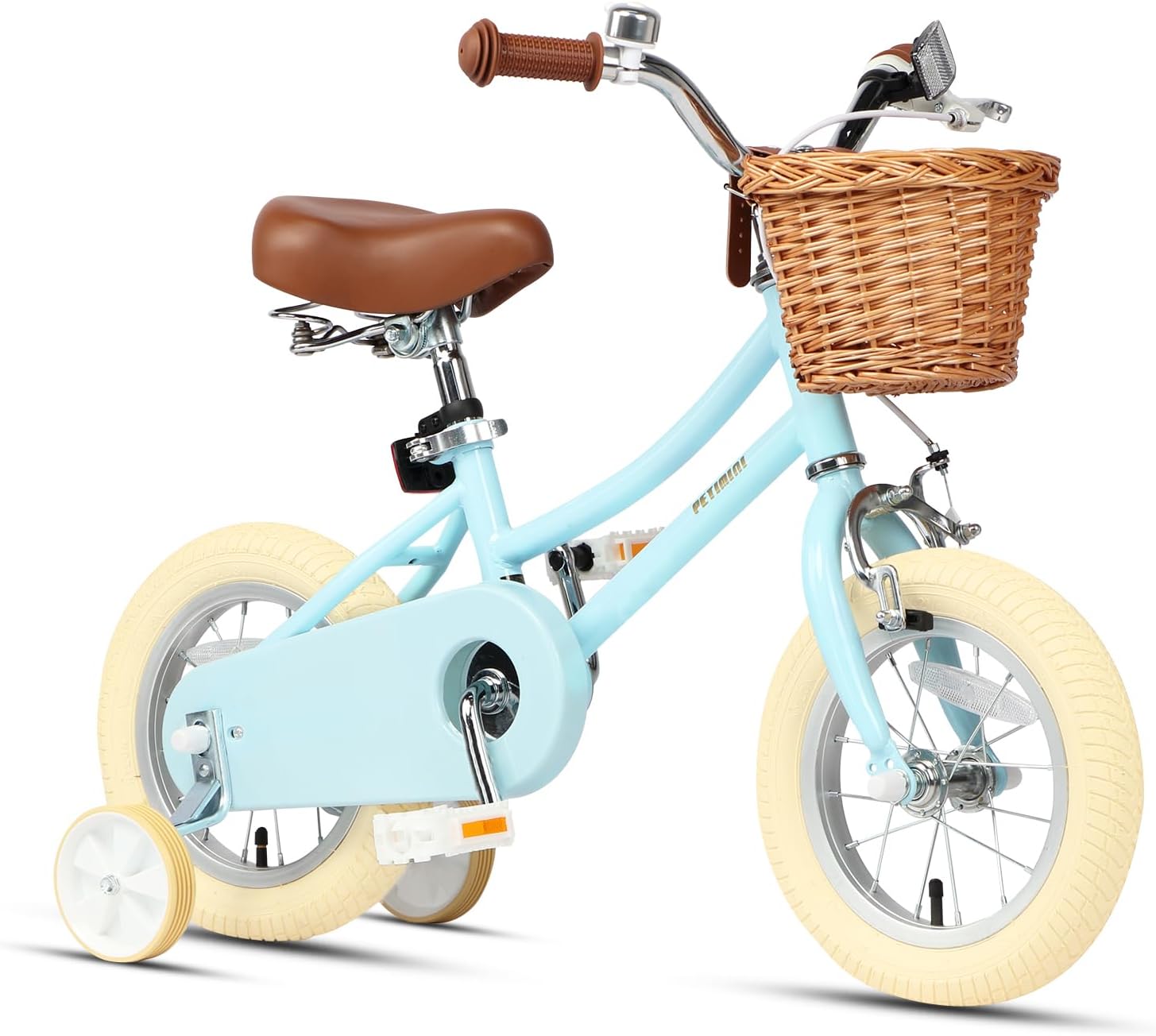 Petimini Girls Bike with Basket for Kids 2-12 Years Old