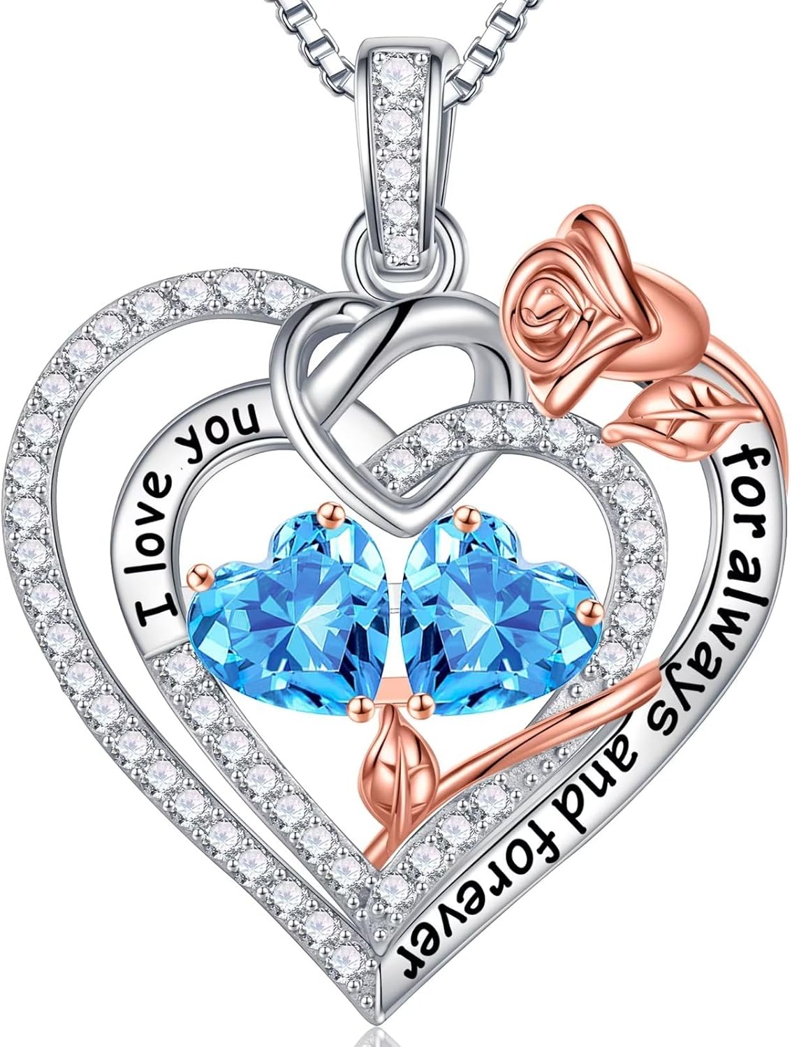 Iefil Christmas Gifts for Wife - 925 Sterling Silver Necklace