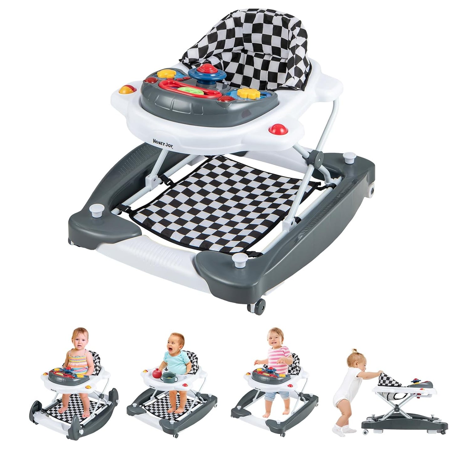 HONEY JOY Baby Walker 6-in-1 Combo for Infants 7-14 Months