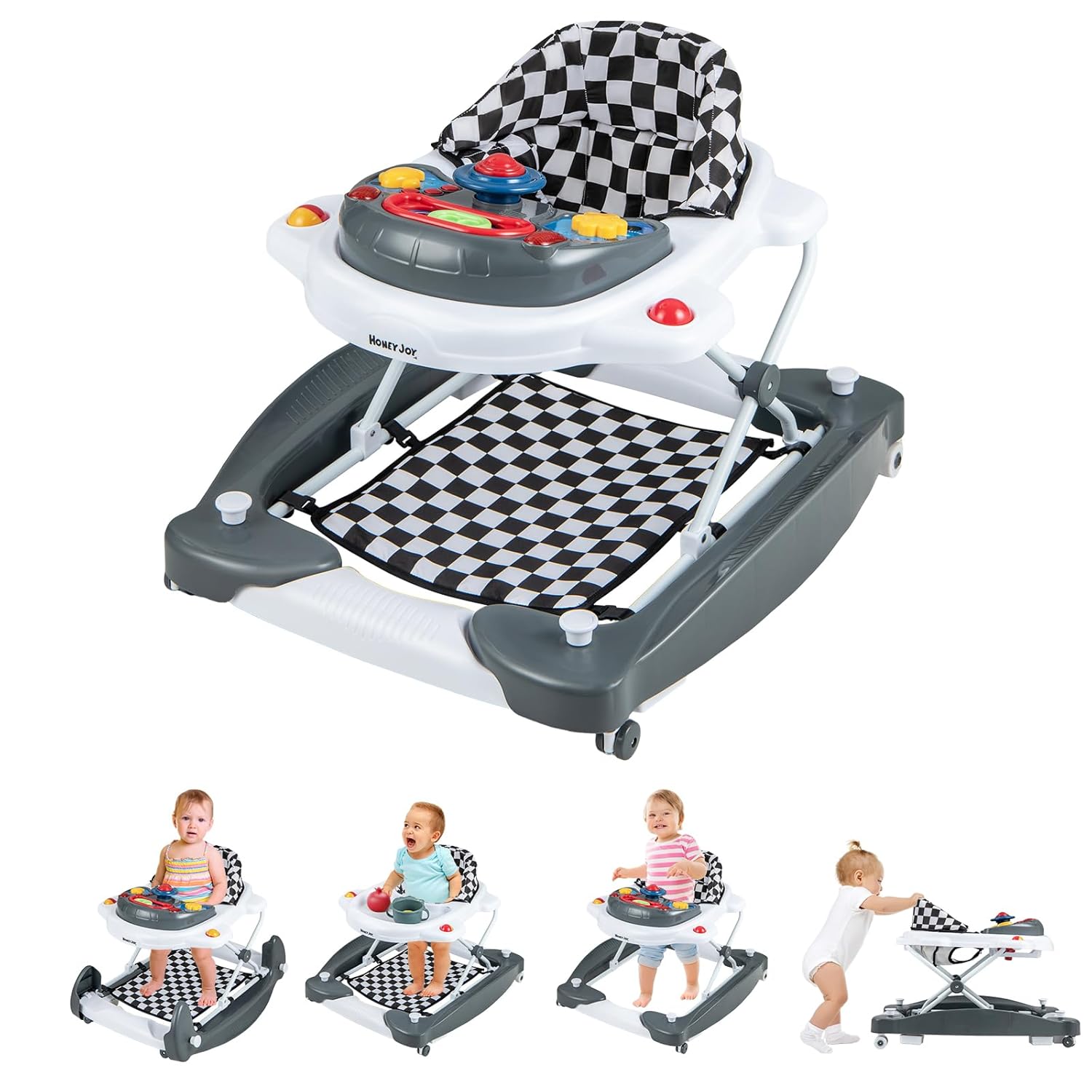 HONEY JOY Baby Walker 6-in-1 Combo for Infants 7-14 Months