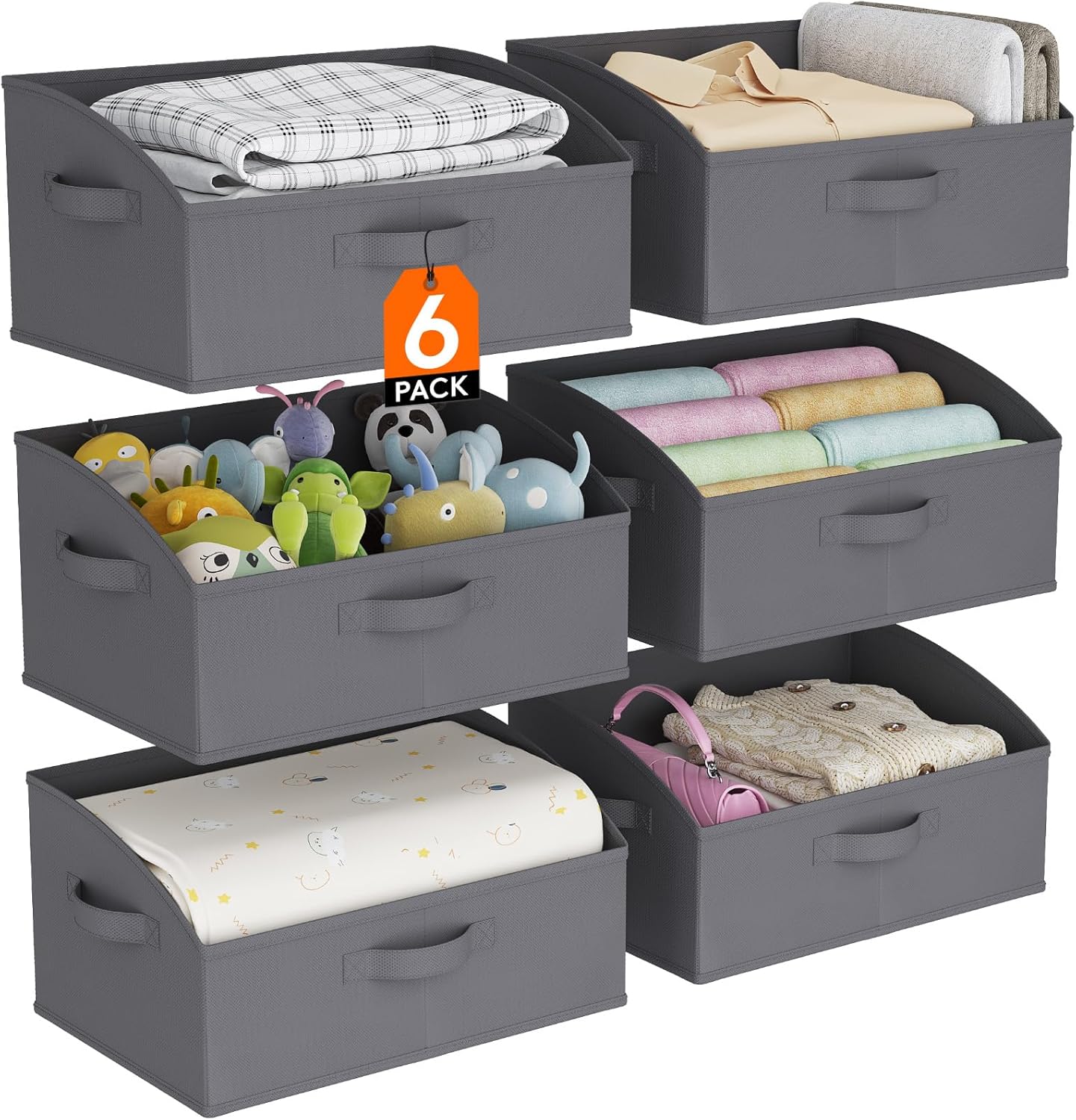 Lifewit Large Trapezoid Closet Storage Bins for Organized Spaces