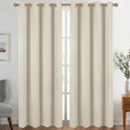 Diraysid Light Beige Grommet Blackout Curtains for Bedroom