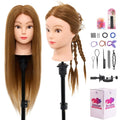 Mannequin Head with 80% Real Human Hair 28in - Cosmetology Practice