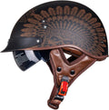 VCOROS Half Helmet Motorcycle DOT Open Face with Sun Visor - Compact