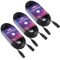 Moukey XLR Cables 50ft Microphone Cable 3-Pack - Stable Stage