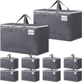 BlissTotes Large Moving Boxes and Totes - Heavy Duty 10 Pack