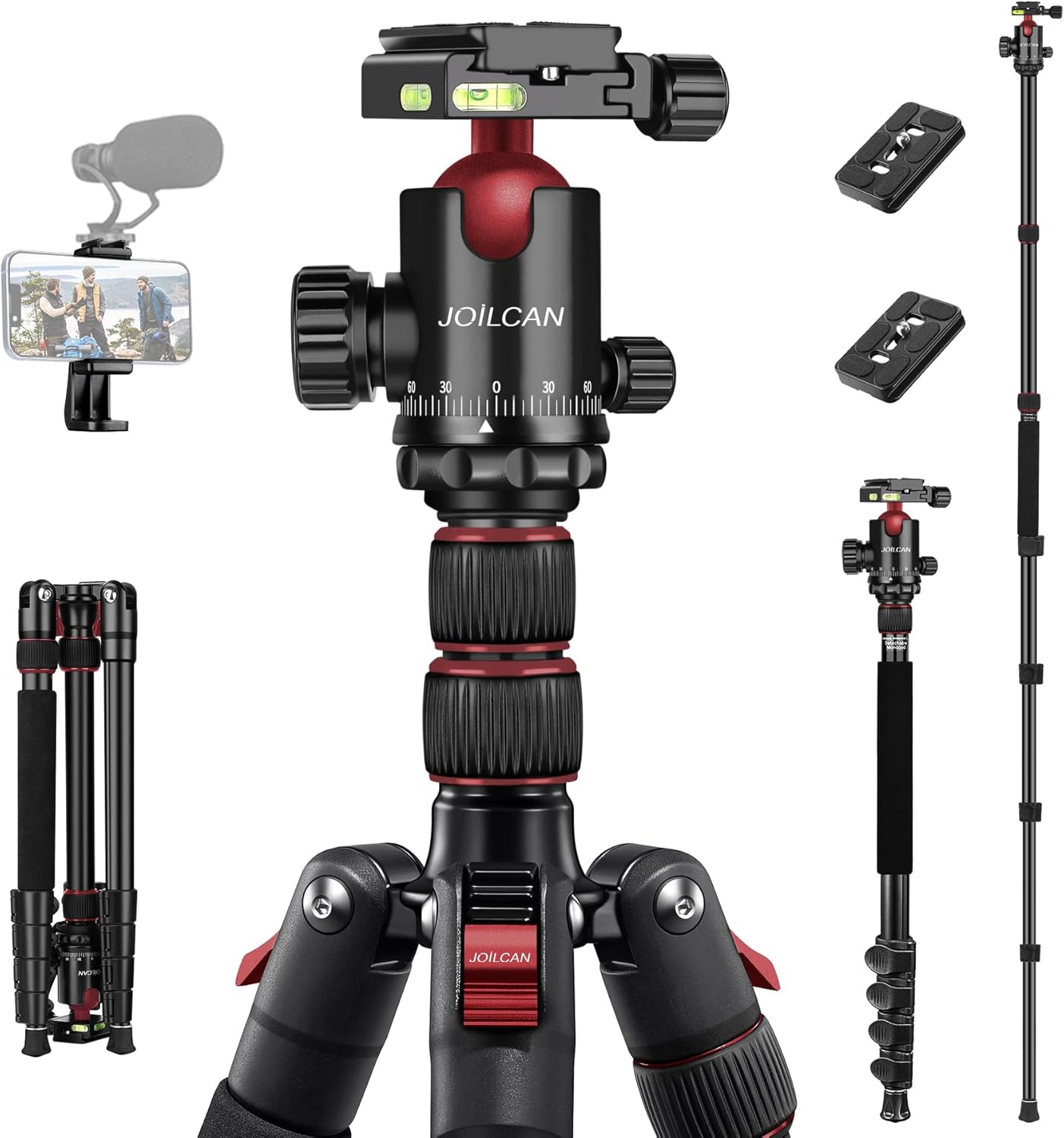 JOILCAN Tripod for Camera: Versatile 81in Aluminum Design