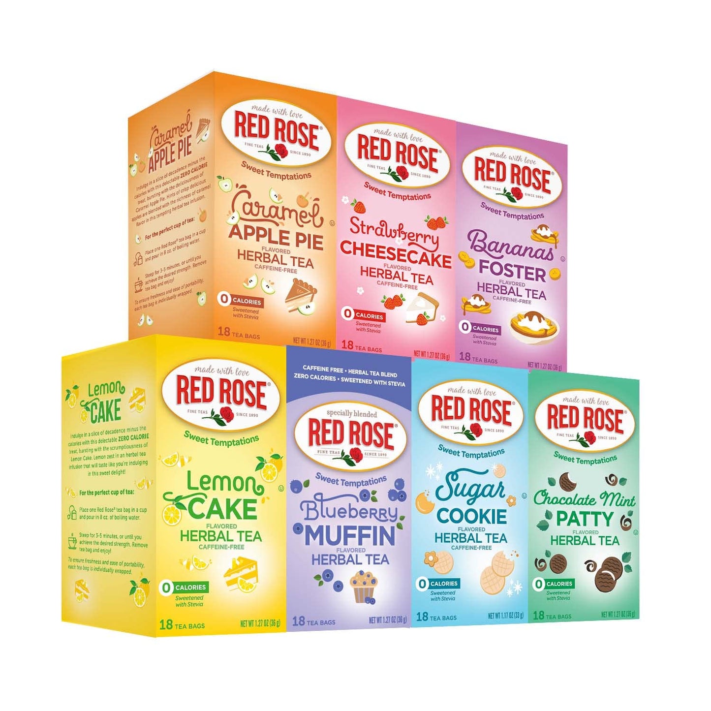 Red Rose Sweet Temptations Dessert Tea Variety Pack for Indulgence