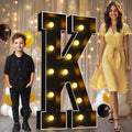 Pooqla 4 ft Marquee Light Up Letter K - Giant Warm White LED Sign