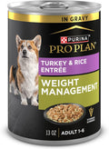 Purina Pro Plan Weight Management Wet Dog Food Turkey and Rice - Low