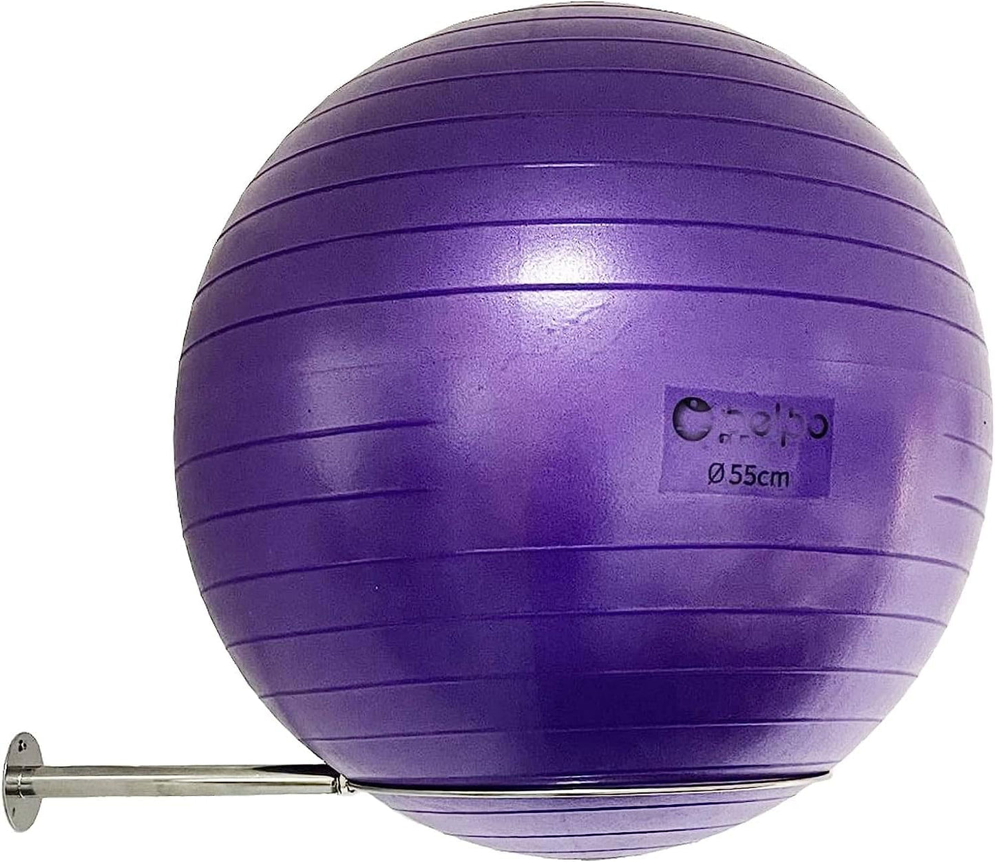 Stainless Steel Exercise Ball Holder - Space-Saving Yoga Rack