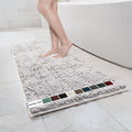 White Chenille Bathroom Runner 59in x 24in - Quick Dry Absorbent