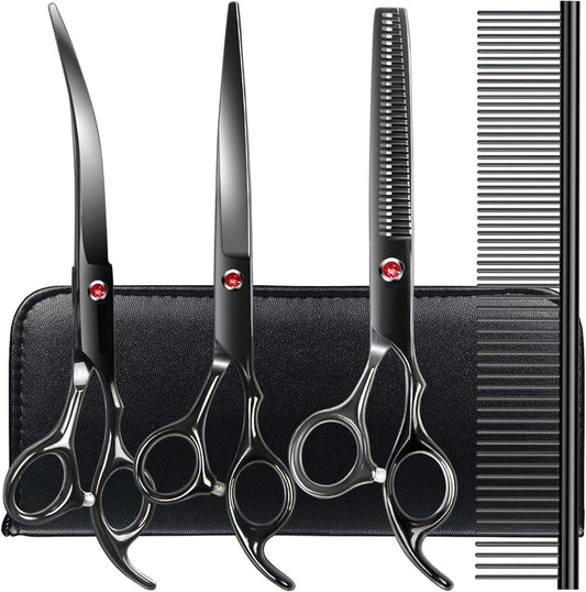 Professional Dog Grooming Scissors Kit for Easy Pet Grooming