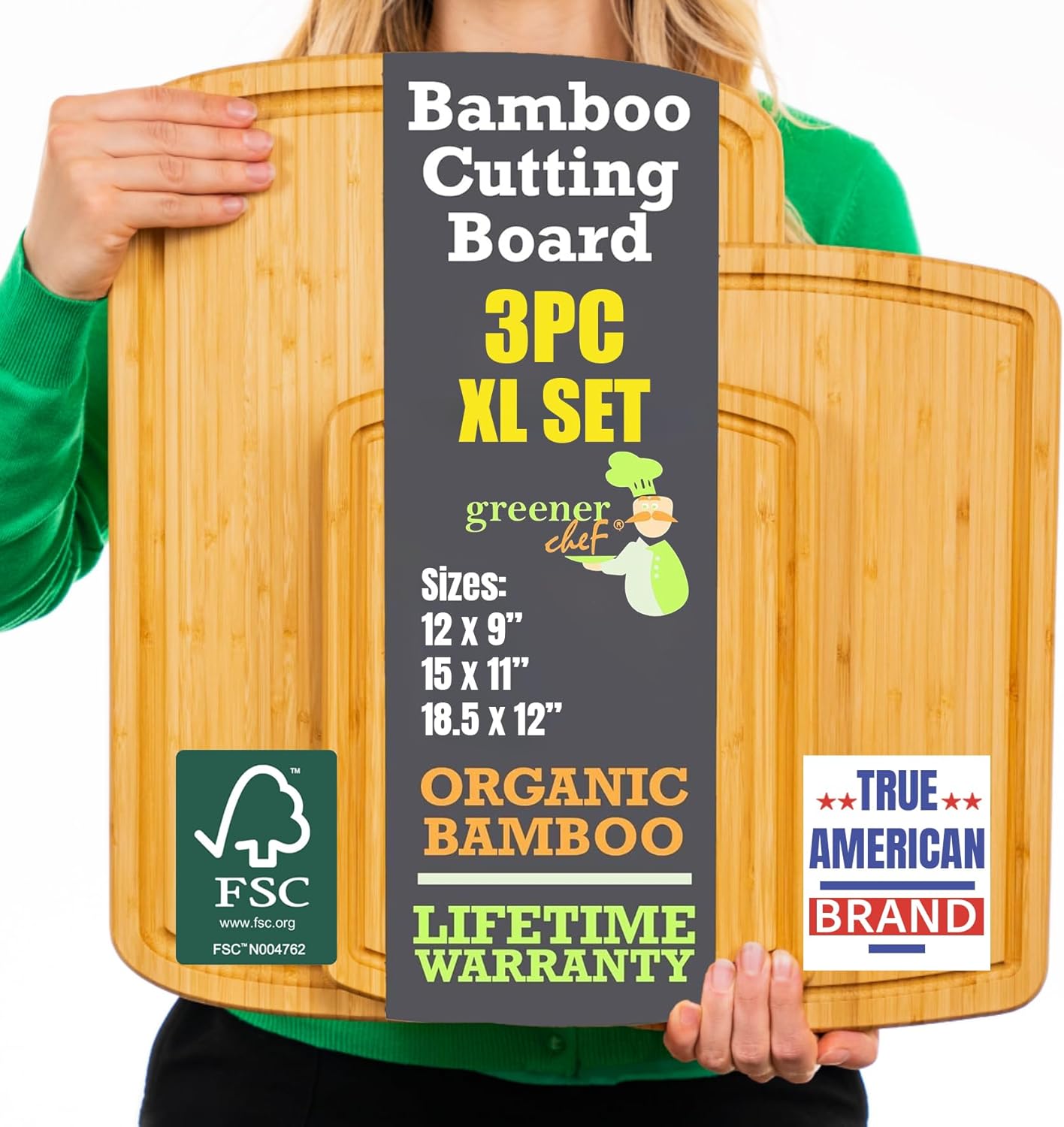 Wood Cutting Boards for Kitchen - Perfect for Meal Prep & Hosting