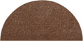 Pet Friendly Solid Color Area Rug Brown 60 in x 120 in Half Round