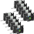 GREENCYCLE Compatible TZe-141 18mm Clear Label Tape 10 Pack - Durable