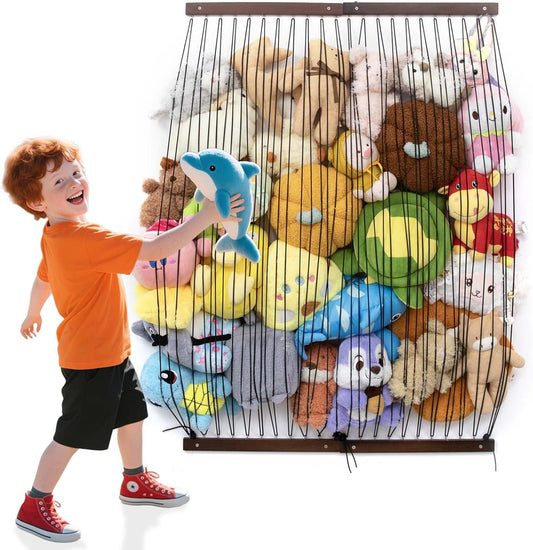 Qiannhee Extra Wide Stuffed Animal Hammock for Kids Rooms