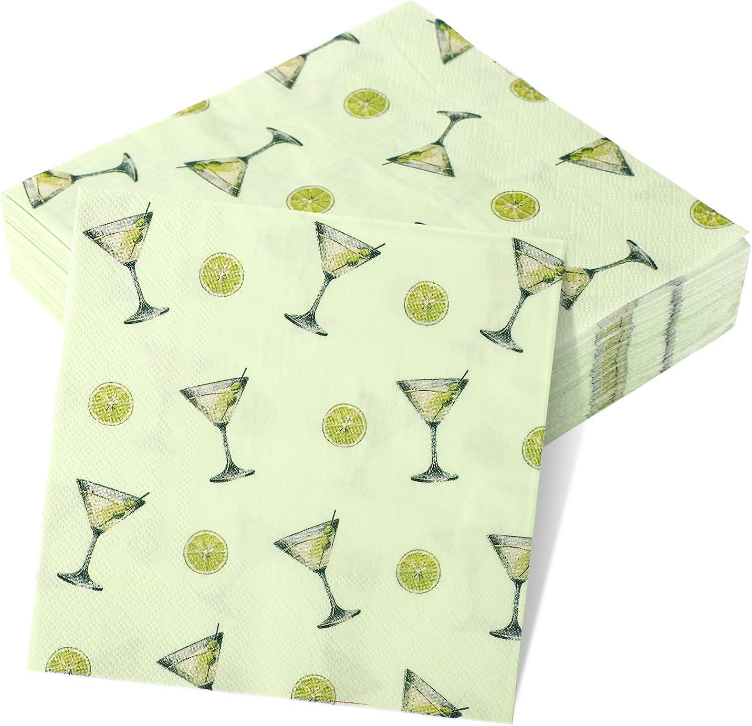 Cute Martini Birthday Napkins - 50pcs