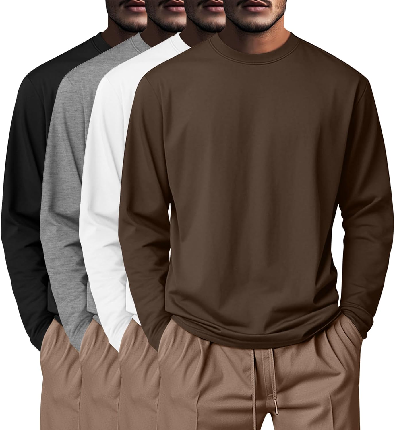 Neer 4 Pack Mens Big and Tall Shirts for Comfort and Style