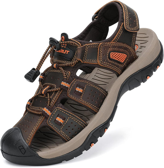 FLARUT Men's Sport Sandals: Durable Closed Toe Hiking Footwear
