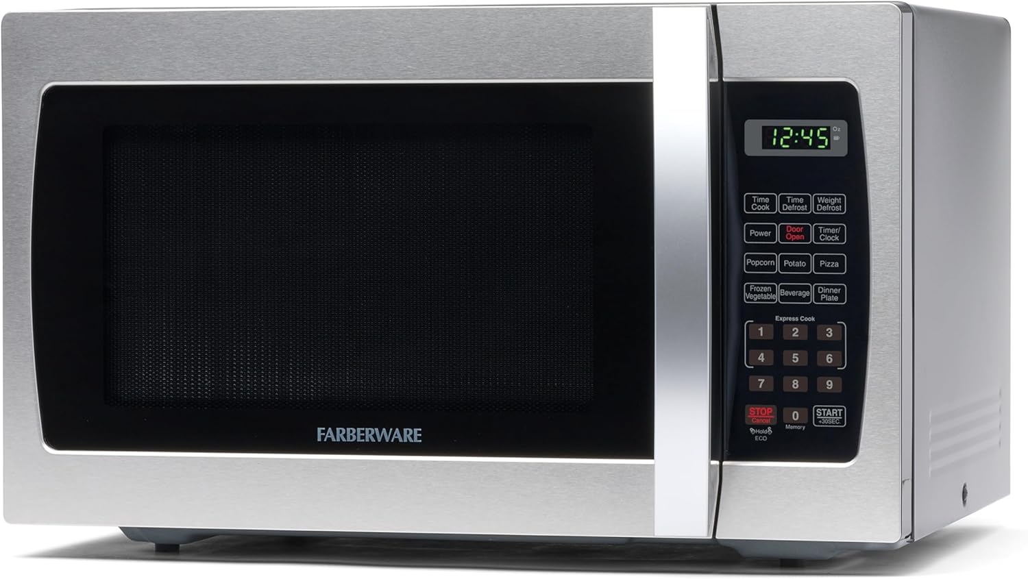 Farberware 1000W Microwave - LED Lighting, Child Lock - Ideal for Small Spaces