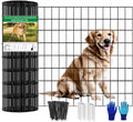 Welded Wire Fence 24in x 50ft Black PVC Coated - Durable Garden
