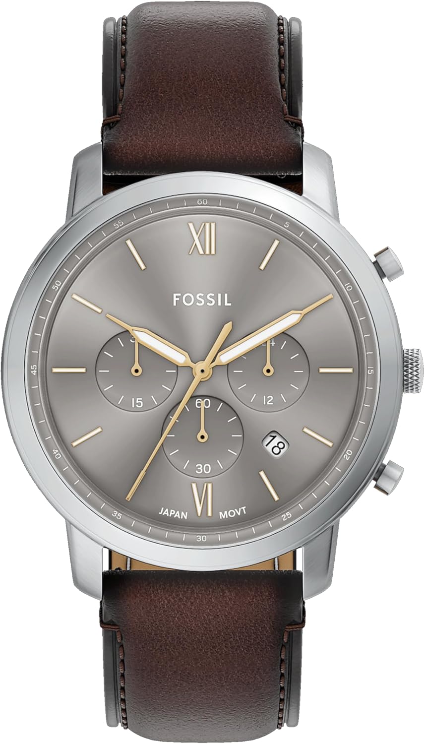 Fossil Men's Neutra Quartz Chronograph Watch with Leather Strap