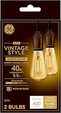 Vintage Style LED Light Bulbs ST19 - Warm Amber Candle Glow