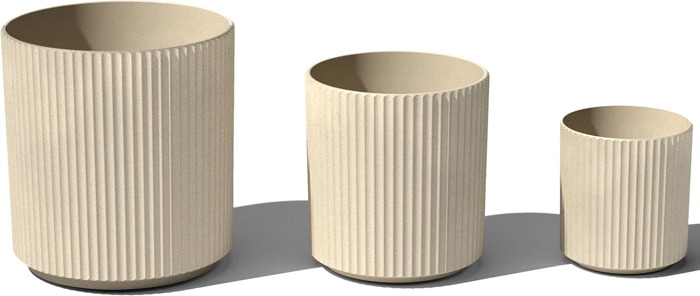 Veradek Demi Series Round Planters Set for Modern Decor