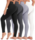 Leggings for Women 4 Pack - High Waisted Ultra Soft Yoga Pants