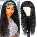 Headband Wig Human Hair Deep Wave 20in - Natural Look, Glueless