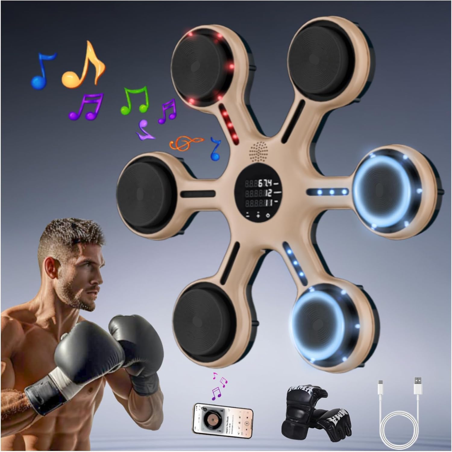 Bluetooth Wall-Mounted Boxing Equipment