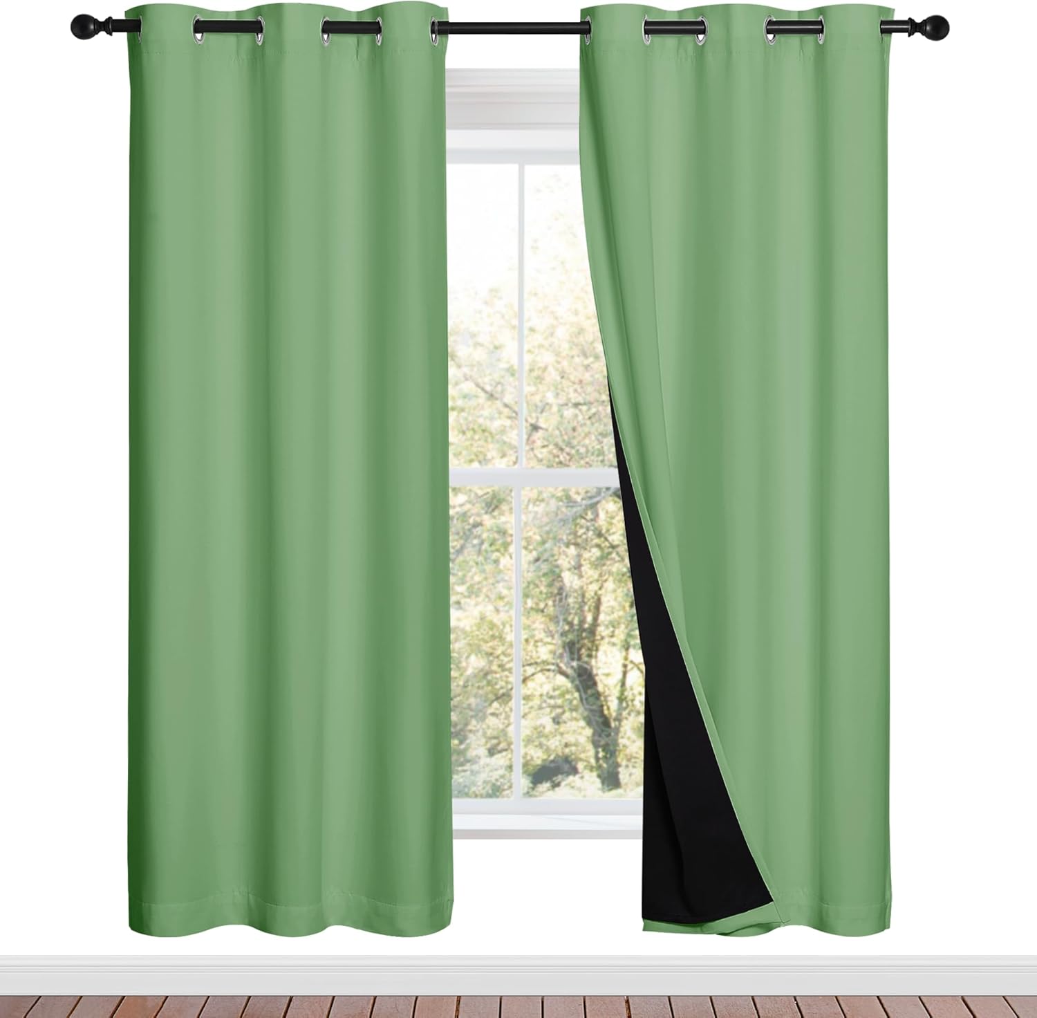 NICETOWN 100% Blackout Window Curtain Panels for Total Darkness