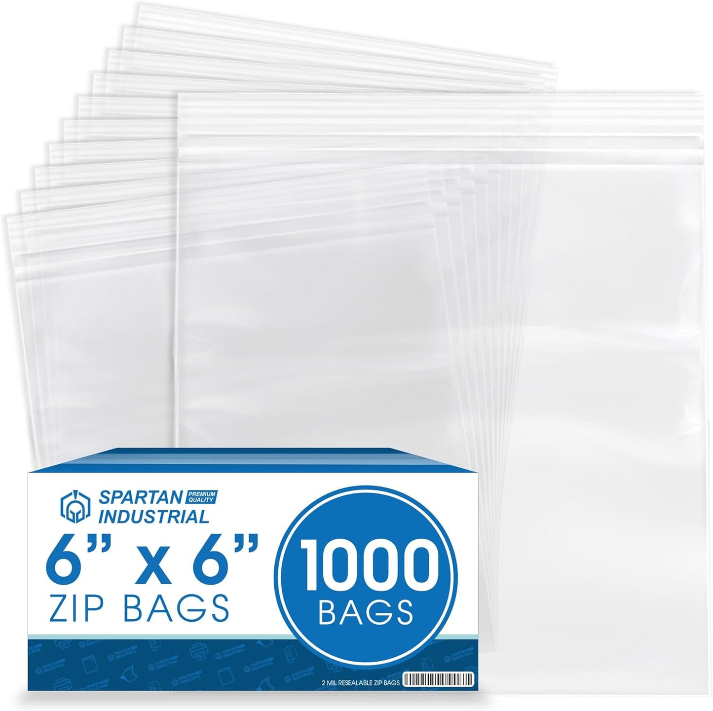 6 X 6 Clear Reclosable Zip Plastic Poly Bags for Storage