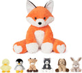 Niuniu Daddy 14in 3.5 lb Weighted Fox Plush - Calming Hug Pillow